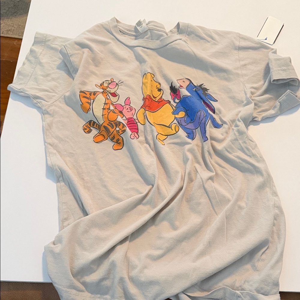 Bella Canvas Gray Tee with Cartoon Characters